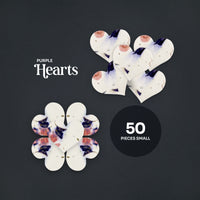 Small Purple Heart Plantable Seed Paper – Set of 50 - Seed Bloom Gifts