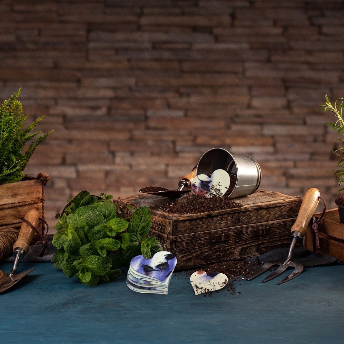 Small Purple Heart Plantable Seed Paper – Set of 50 - Seed Bloom Gifts