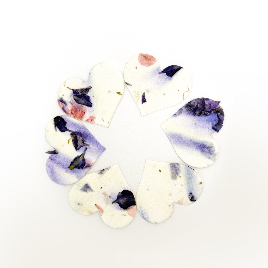 Small Purple Heart Plantable Seed Paper – Set of 50 - Seed Bloom Gifts