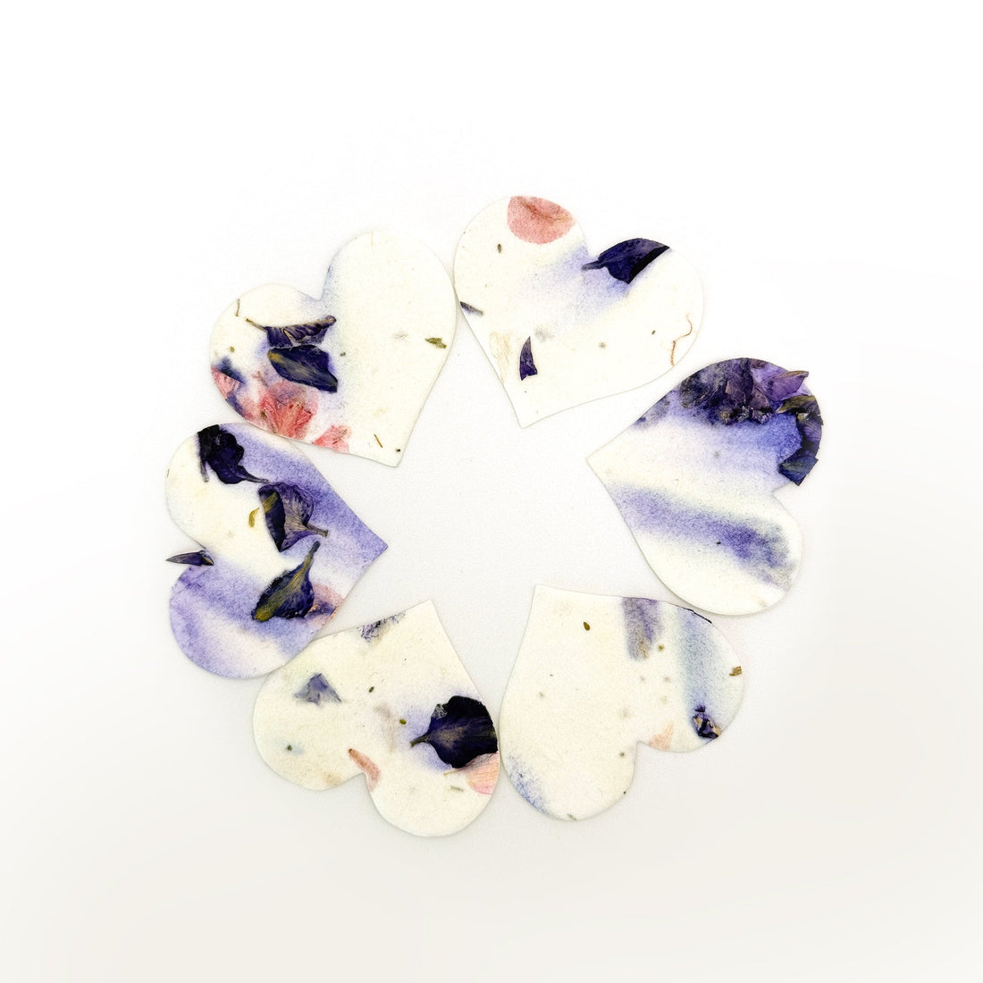 Small Purple Heart Plantable Seed Paper – Set of 50 - Seed Bloom Gifts