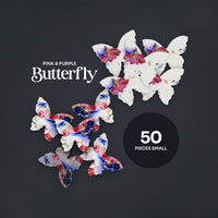 Small Pink & Purple Butterfly Plantable Seed Paper – Set of 50 - Seed Bloom Gifts