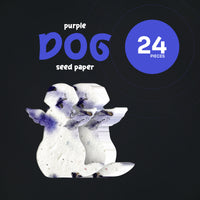 Purple Dog Plantable Seed Paper β Set of 24 - Seed Bloom Gifts