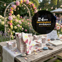 Eco-friendly wedding paper featuring hummingbird design, made from plantable seed paper that grows into flowers