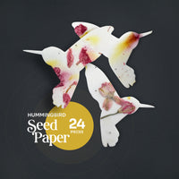 Pink & Yellow Hummingbird Plantable Seed Paper – Set of 24 - Seed Bloom Gifts