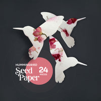 Pink Hummingbird Plantable Seed Paper – Set of 24 - Seed Bloom Gifts