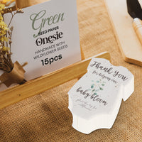 Onesie Plantable Seed Paper - Set of 15 (Green) - Seed Bloom Gifts