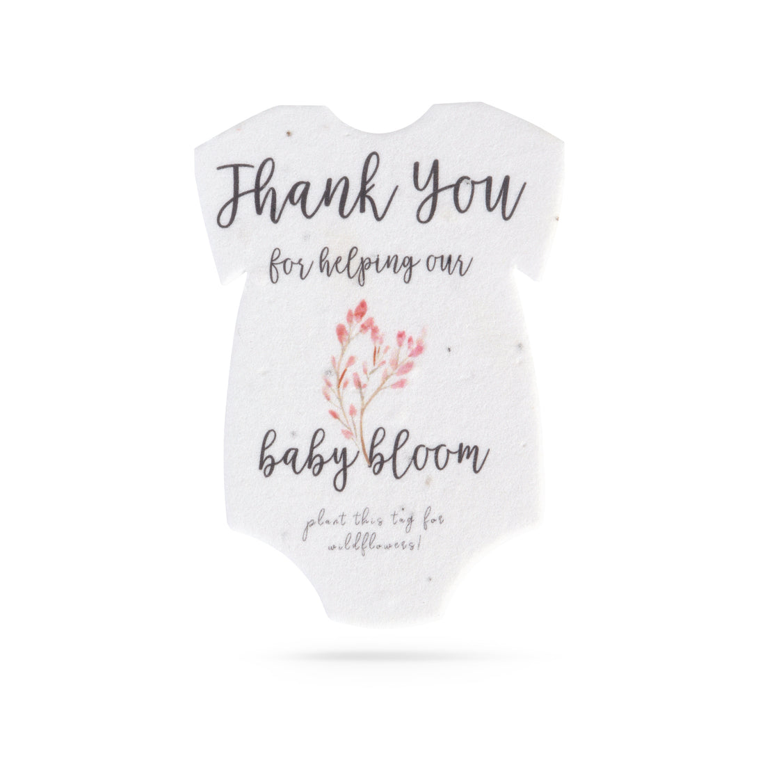 Onesie Plantable Seed Paper - Set of 15 (Pink) - Seed Bloom Gifts