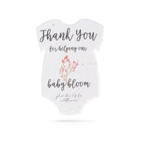 Onesie Plantable Seed Paper - Set of 15 (Pink) - Seed Bloom Gifts