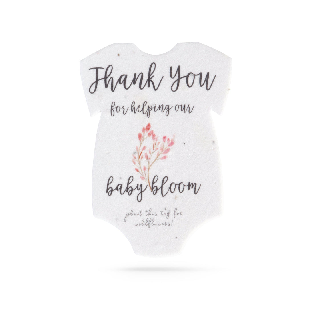 Onesie Plantable Seed Paper - Set of 15 (Pink) - Seed Bloom Gifts