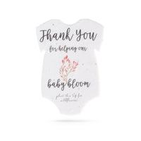 Onesie Plantable Seed Paper - Set of 15 (Pink) - Seed Bloom Gifts