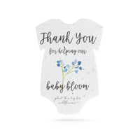 Onesie Plantable Seed Paper - Set of 15 (Blue) - Seed Bloom Gifts