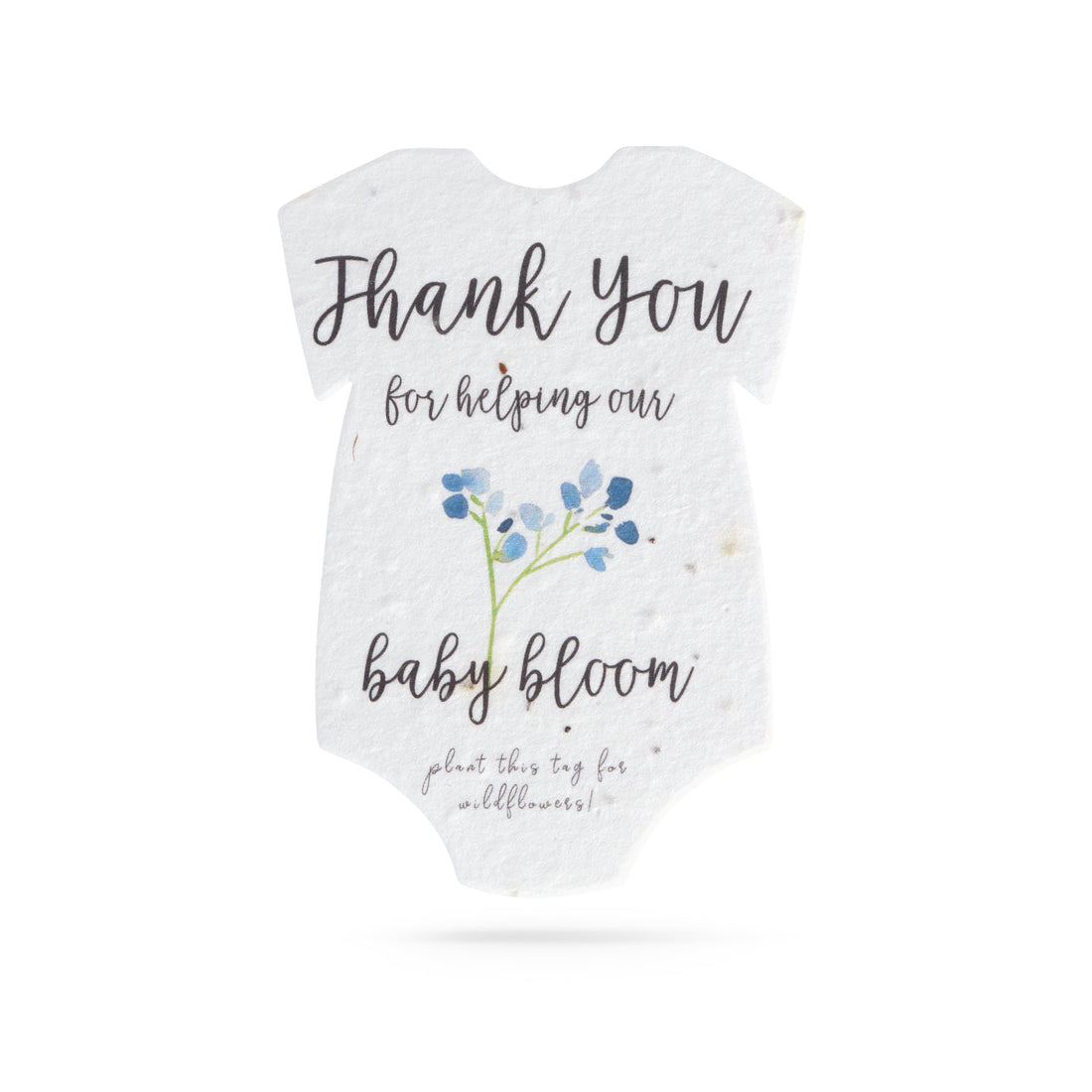 Onesie Plantable Seed Paper - Set of 15 (Blue) - Seed Bloom Gifts
