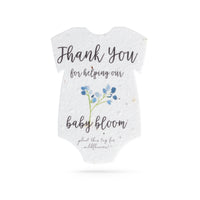 Onesie Plantable Seed Paper - Set of 15 (Blue) - Seed Bloom Gifts