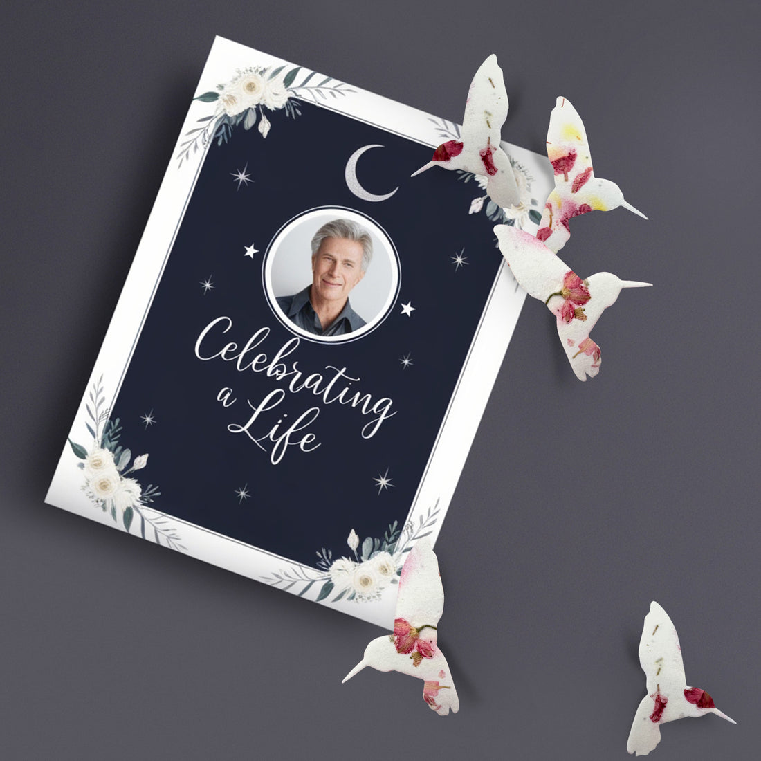 Pink Hummingbird Plantable Seed Paper - Set of 24 Animal or Pet Memorial Favors - Seed Bloom Gifts