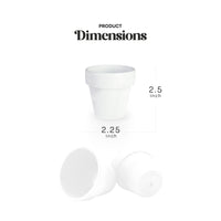 Mini White Terracotta Pots - Set of 12