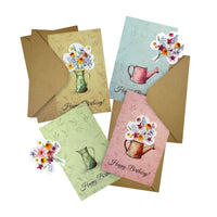 Plantable seed birthday cards with flower bunch design from Seed Bloom Gifts