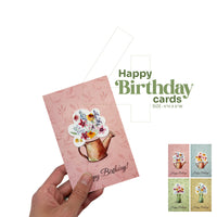 Flower bunch plantable seed cards ready for gifting birthdays