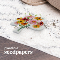 Eco-friendly greeting cards set with plantable wildflower seed paper