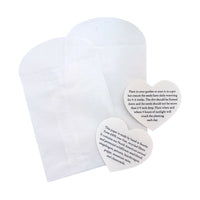 Heart Planting Guide with Glassine Envelopes - Set of 50 - Seed Bloom Gifts