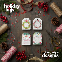Christmas Holiday Gift Tags – 24pcs / 48pcs Set