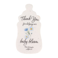 Baby Bottles Plantable Seed Paper – Set of 15 (Blue) - Seed Bloom Gifts