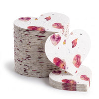 Large Pink Heart Plantable Seed Paper – Set of 50 - Seed Bloom Gifts
