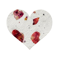 Large Rose Red Heart Plantable Seed Paper – Set of 50 - Seed Bloom Gifts