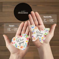 Hearts and Butterfly Favor sizes, 2.5x2.85 and 3x2.85 inches