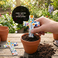 Bloom Cross-Shaped Funeral Favors planted in pot, easy to grow