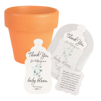 Baby Shower Bundle 6 – Green Baby Bottle Seed Paper Favors with Terracotta Pots (30 Sets) (Copy)