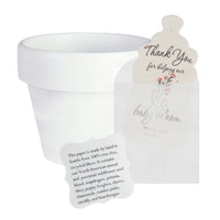 Baby Shower Bundle 4 – Pink Baby Bottle Seed Paper Favors with Terracotta Pots (30 Sets)