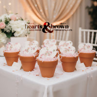 Wedding Favors Bundle – 48 Heart Seed Papers & 48 Mini Terracotta Pots