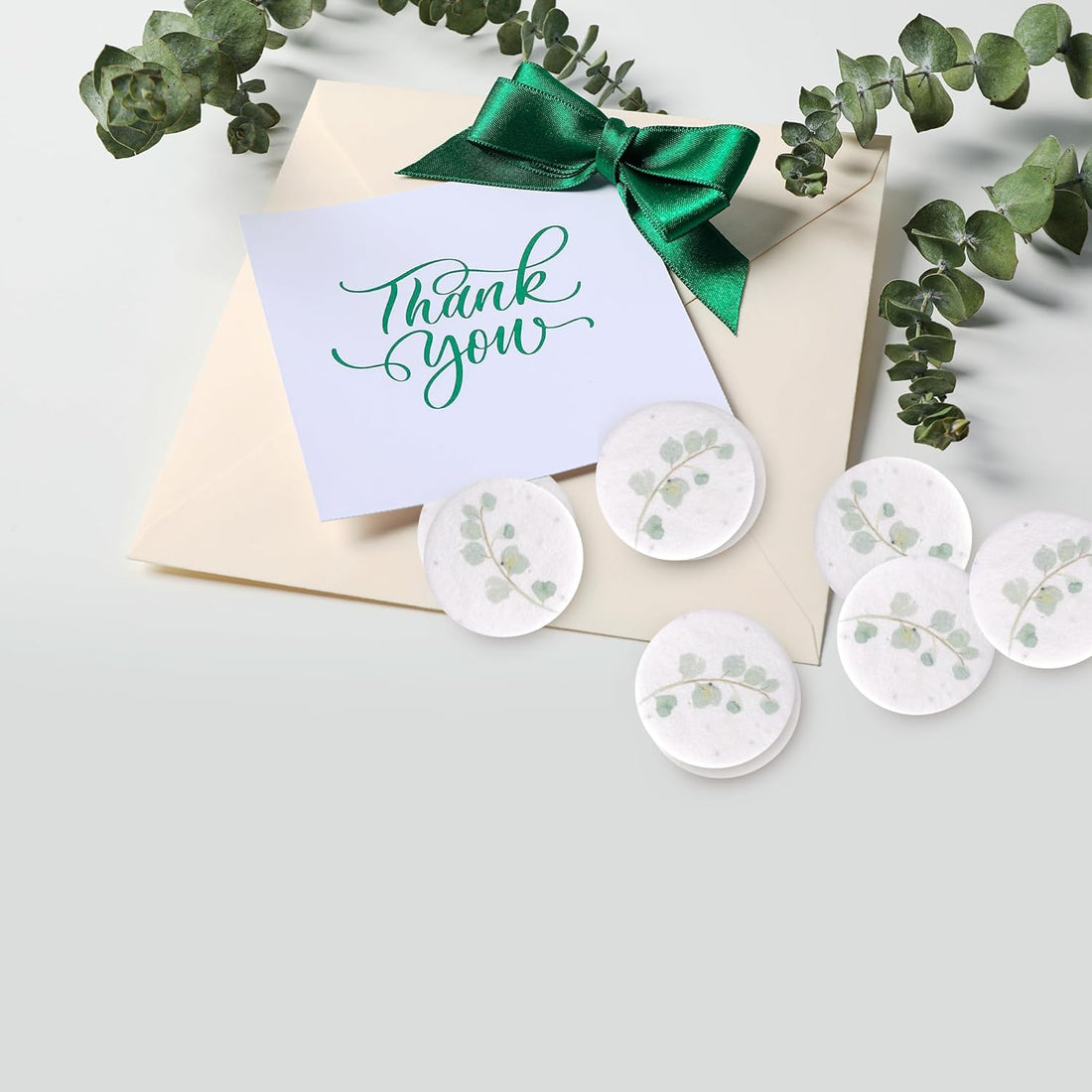 Plantable Seed Paper Thank You Tags – 20 Round Wildflower Tags for Wedding Favors & Special Occasions - Seed Bloom Gifts