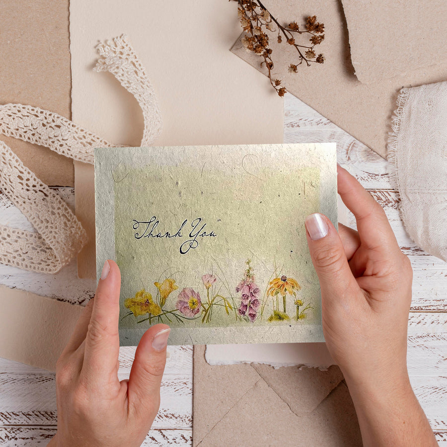 Thank You Set Plantable Seed Paper– Set of 6 - Seed Bloom Gifts