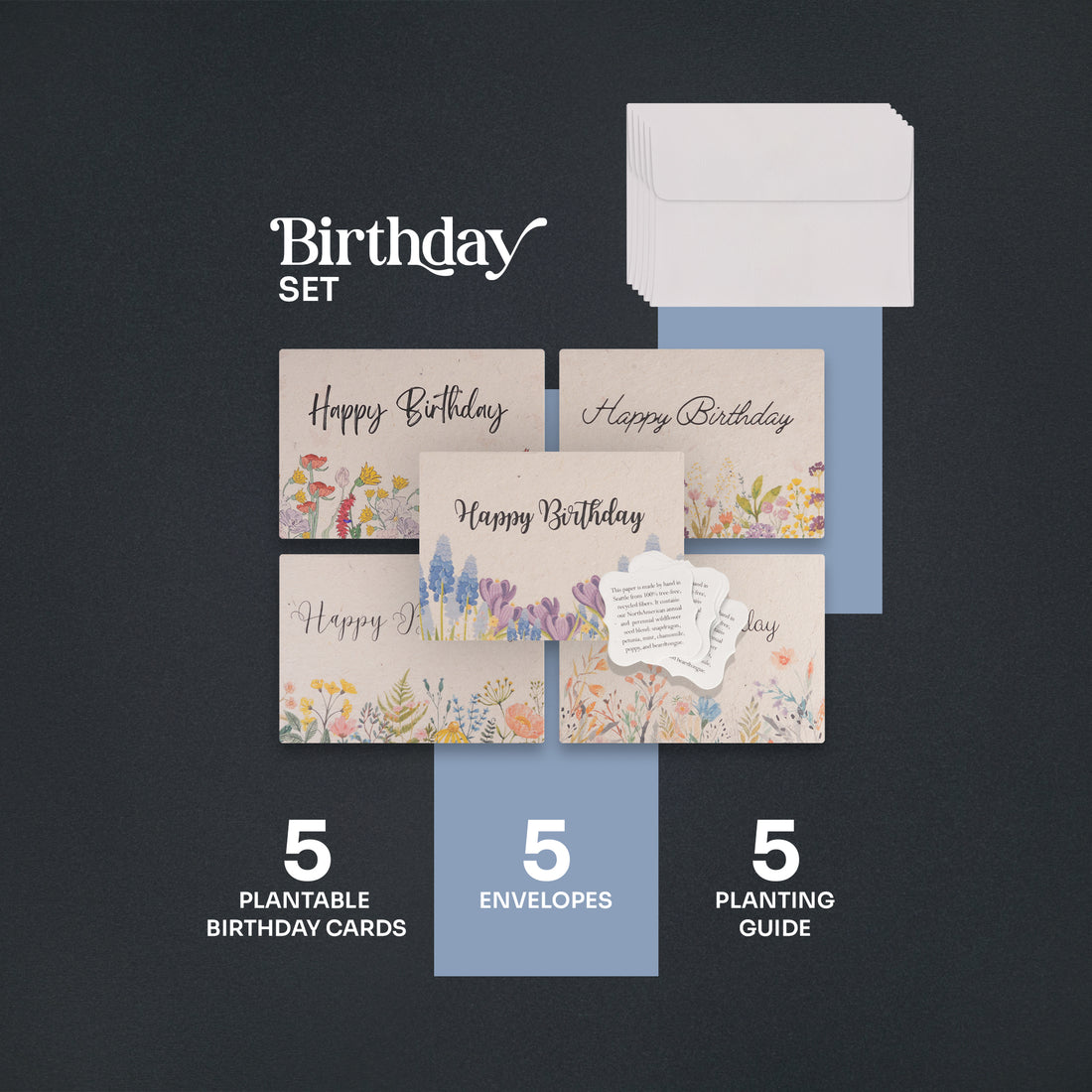 Birthday Set Plantable Seed Paper - Seed Bloom Gifts