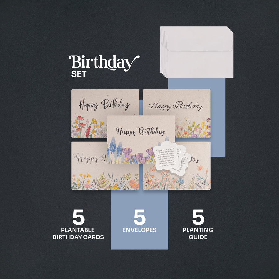 Birthday Set Plantable Seed Paper - Seed Bloom Gifts