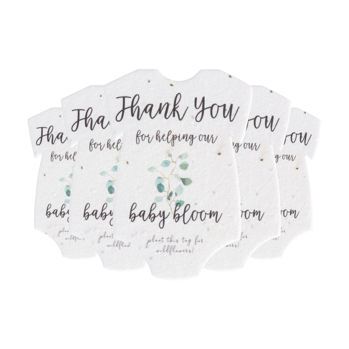 Onesie Plantable Seed Paper – Set of 5 (Green) - Seed Bloom Gifts