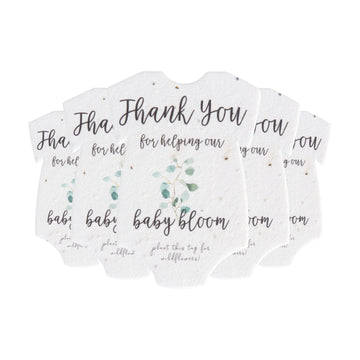 Onesie Plantable Seed Paper – Set of 5 (Green) - Seed Bloom Gifts