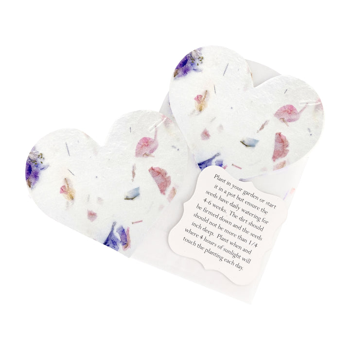 Mixed Heart Plantable Seed Paper – Set of 24 - Seed Bloom Gifts