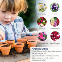 Blue Onesie & Orange Pots with Stickers Plantable Seed Paper – Set of 6 - Seed Bloom Gifts