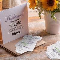Onesie Plantable Seed Paper - Set of 15 (Hydrangea) - Seed Bloom Gifts