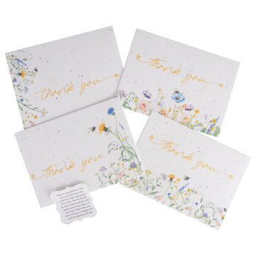 Thank You Set Plantable Seed Paper– Set of 4 - Seed Bloom Gifts