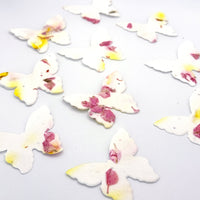 Small Pink & Yellow Butterfly Plantable Seed Paper – Set of 50 - Seed Bloom Gifts