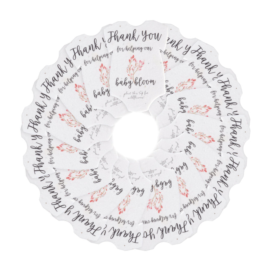 Onesie Plantable Seed Paper - Set of 15 (Protea) - Seed Bloom Gifts