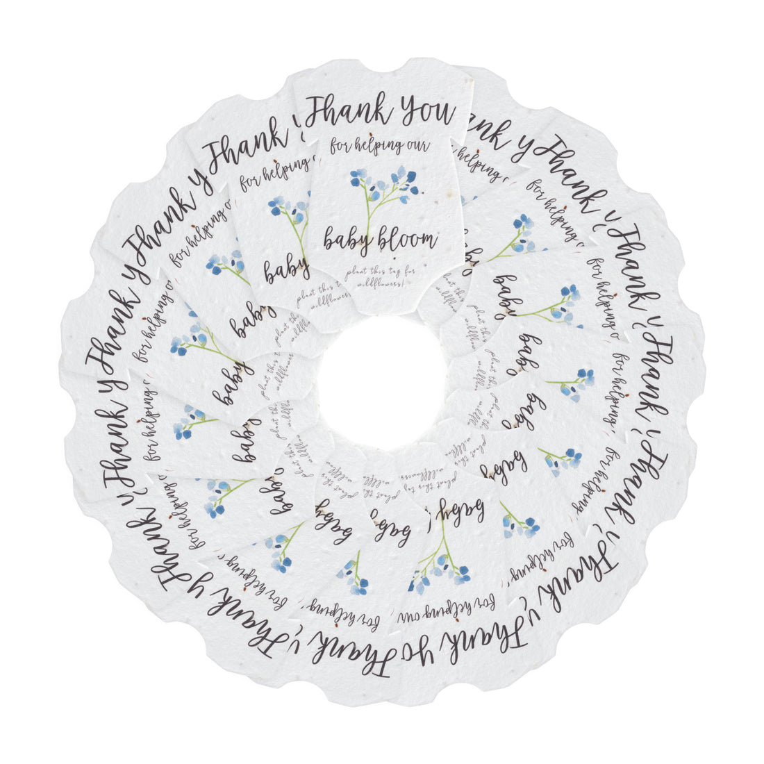 Onesie Plantable Seed Paper - Set of 15 (Blue) - Seed Bloom Gifts