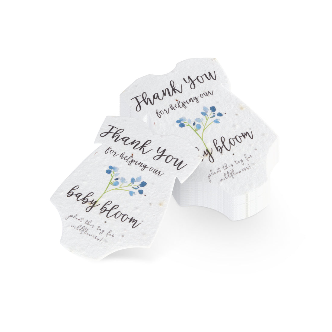 Onesie Plantable Seed Paper - Set of 15 (Blue) - Seed Bloom Gifts
