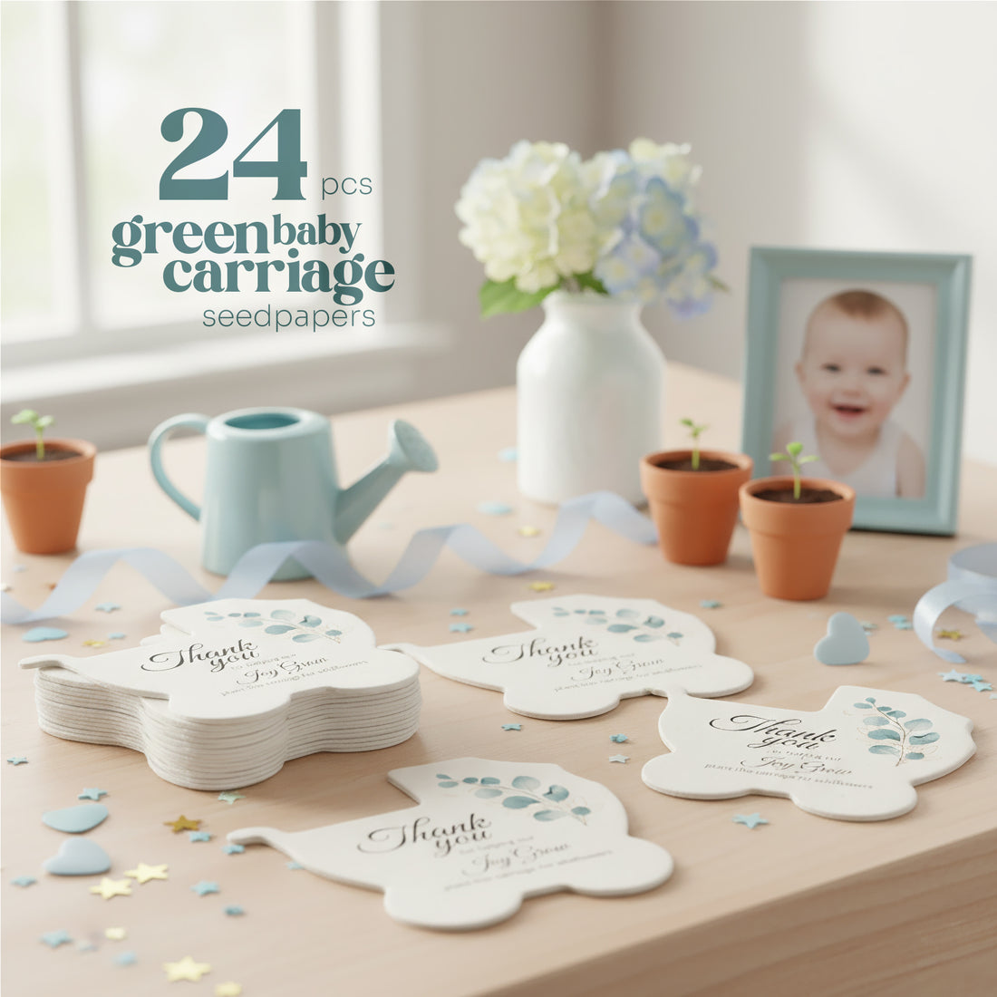 Seed paper cards with &