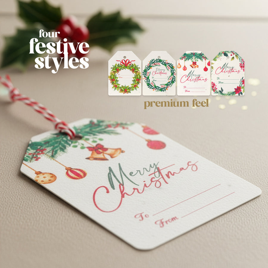 Christmas Holiday Gift Tags – 24pcs / 48pcs Set