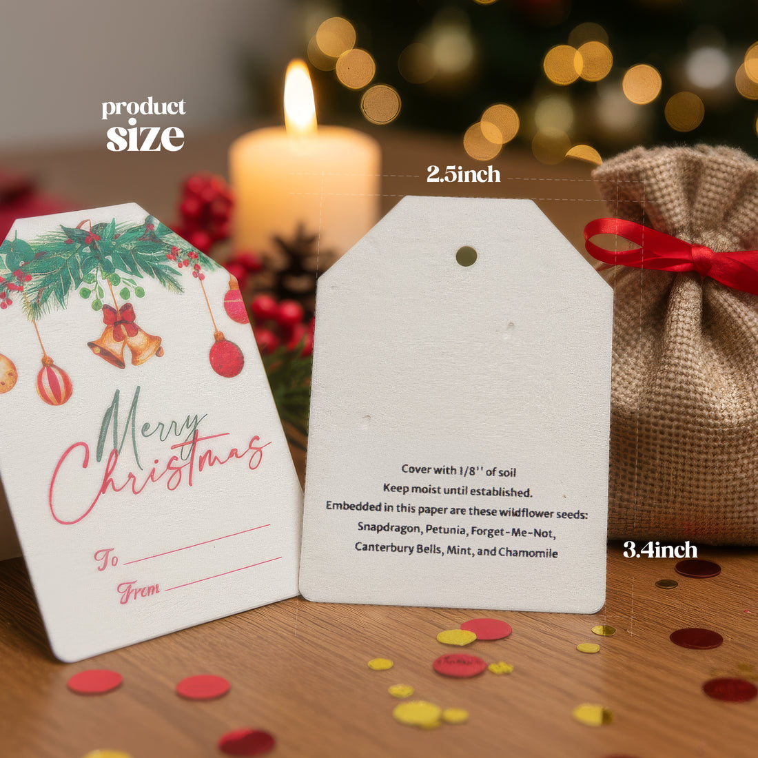 Christmas Holiday Gift Tags – 24pcs / 48pcs Set