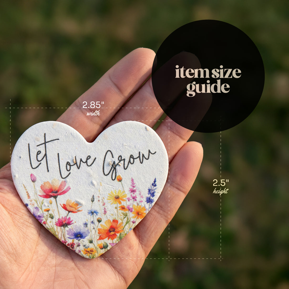 Heart-shaped decorative item with &